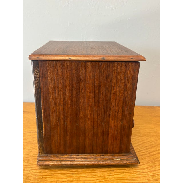 19th Century Antique English Mahogany Box Salesman's Sample Chest For Sale - Image 5 of 8