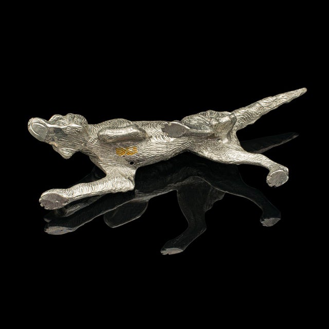 Silver 1910's Antique Dog Figure For Sale - Image 8 of 10