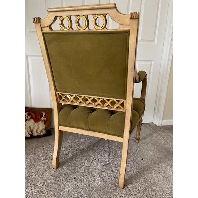 Early 21st Century Princess Diana Louis XVI Style Armchair by Highland House For Sale - Image 5 of 12