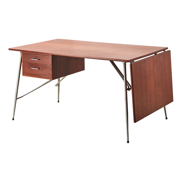 Drop Leaf Desk by Borge Mogensen for Soborg, 1960s For Sale