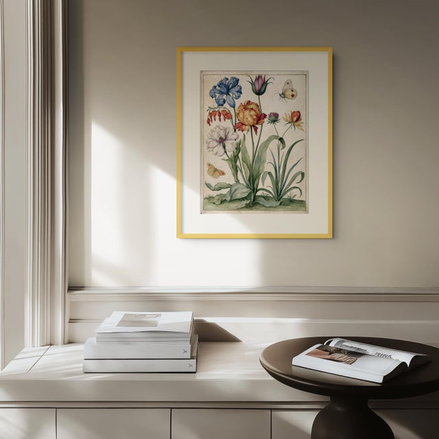 A charming botanical composition reproduced from an original 19th-century watercolor, Butterflies and Flowers celebrates...