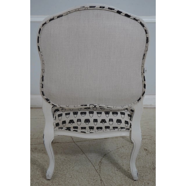 Pair French Decorator Purse Upholstered Armchairs For Sale - Image 4 of 12