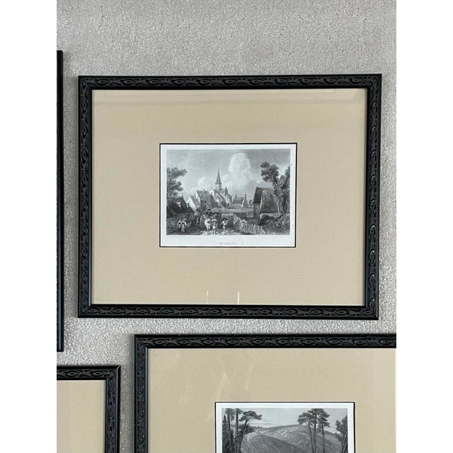 19th Century French Black & White Steel Engraving Prints After Rouargue Fréres - Collection of Four For Sale - Image 9 of 13