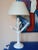 A Twig-form table lamp attributed to John Dickinson. Measurement : 20 in high (without shade), 30 in. (with the shade on...