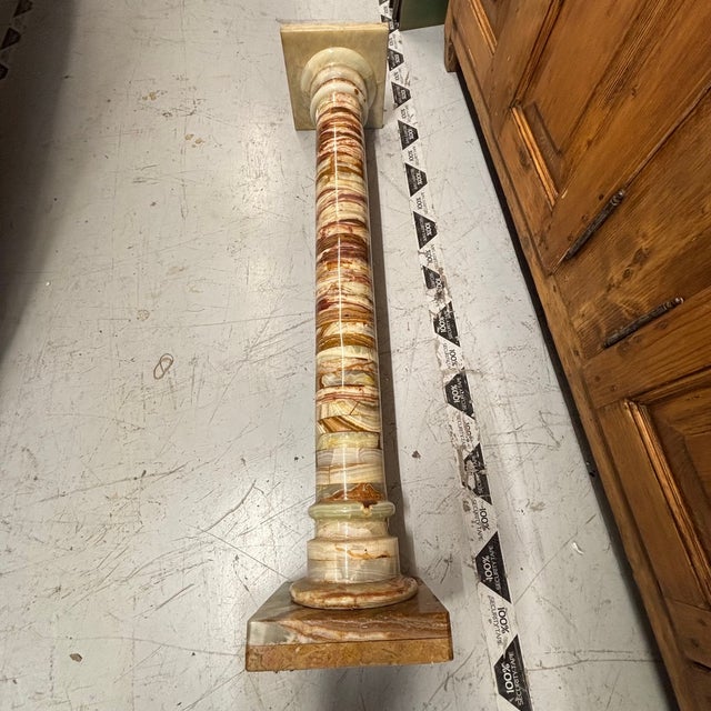 Vintage Marble-Alabaster Column, 1940s For Sale - Image 6 of 14