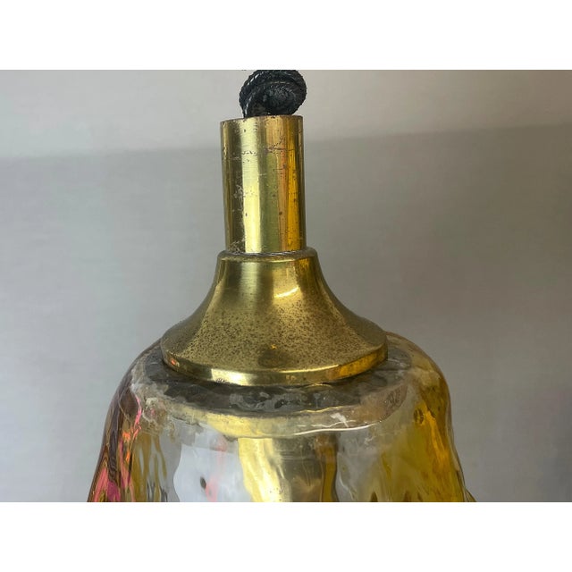 Black Murano Glass Tulip Pendant Light, 1960s For Sale - Image 8 of 10