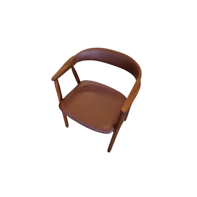 Brown Vintage Armchair in Teak and Leather from Farstrup Møbler, 1960s For Sale - Image 8 of 18