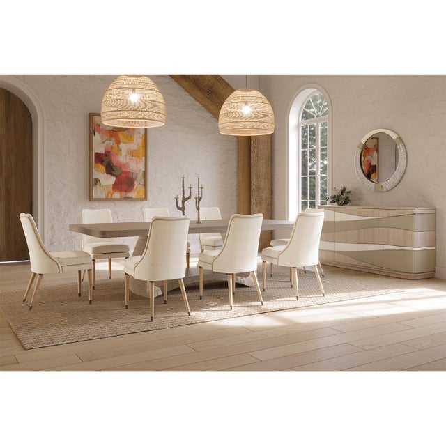 Beige Danish Cord Organic Modern Mirror For Sale - Image 8 of 8