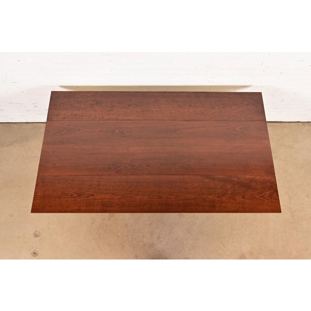 Late 20th Century Eldred Wheeler Early American Shaker Solid Cherry Wood Drop Leaf Harvest Dining Table, Newly Refinished For Sale - Image 5 of 13
