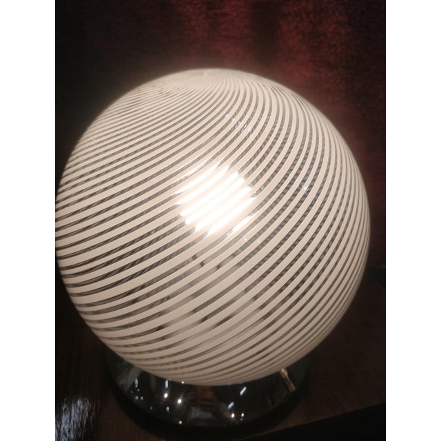 Vintage Italian Murano Glass Table Lamp from Venini, 1960 For Sale - Image 4 of 13