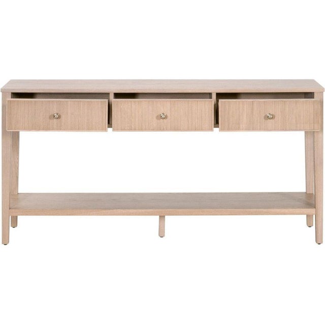 Highland Wooden 3-Drawer Sofa Table For Sale - Image 4 of 8