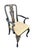 Black 1970s Hollywood Regency Hand Painted Chinoiserie Black Birds Scene Queen Anne Side Arm Chairs-a Pair For Sale - Image 8 of 13