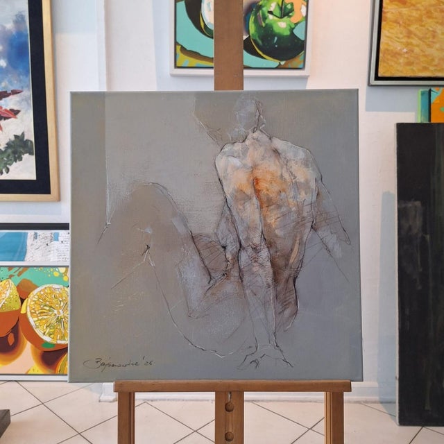 Contemporary Michal Bajsarowicz, A Nude, 2026, Acrylic on Canvas For Sale - Image 3 of 4