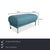 The Rolf Benz fabric stool in blue/turquoise impresses with its modern design, high-quality craftsmanship, and elegant...
