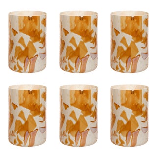 Stories of Italy Nougat Tumblers - Karkade, Set of 6 For Sale