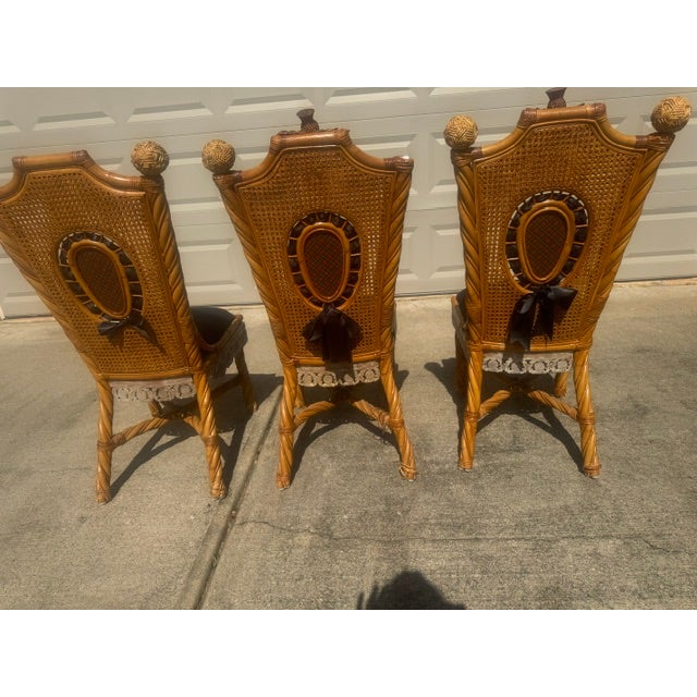 Mackenzie Childs 1990s Mackenzie Childs Vivaldi Ajiro Chairs Set of 6 For Sale - Image 4 of 11