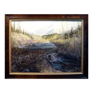 Dave Iles "Beaver Creek Buffalo Peak" Landscape Original Painting on Canvas, Signed
