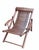 Deckchair made of bamboo and stained wooden slats. Adjustable to two positions. Cushion with convex slats. Fully foldable....