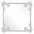 Fleur Home Carnival St. Roch Square Mirror in Pelican Gray, 36x36 For Sale