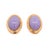Contemporary Gumps San Francisco Signed Lavender Jade 14k Gold Clip on Stud Earrings, A Pair For Sale - Image 3 of 5