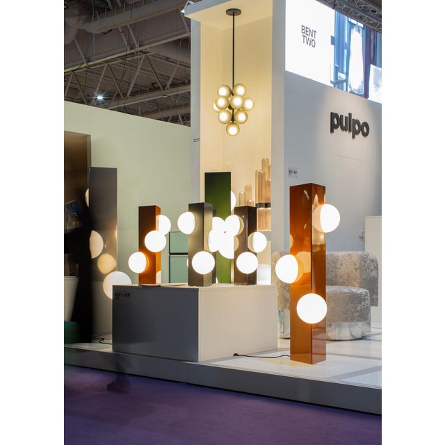 Metal Small Sfera Smoky Grey Lamp from Pulpo For Sale - Image 7 of 12