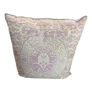 Quardrille Lavender Custom Euro Pillow For Sale