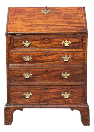 18th Century George III Mahogany Bureau, 1780s