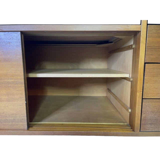 Brown Saltman Walnut Modular Wall Unit Attributed to Martin Borenstein, 1960s For Sale - Image 12 of 18