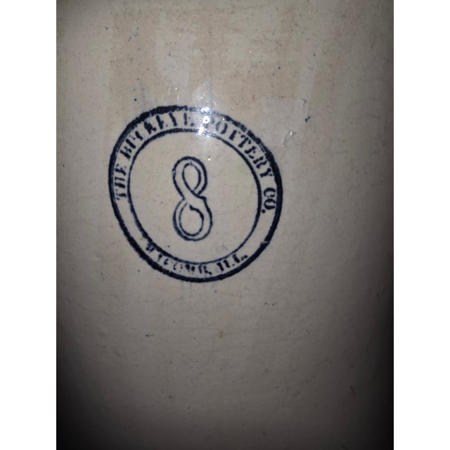 19th Century 8 Gallon Stoneware Crock by the Buckeye Pottery Company For Sale - Image 4 of 14