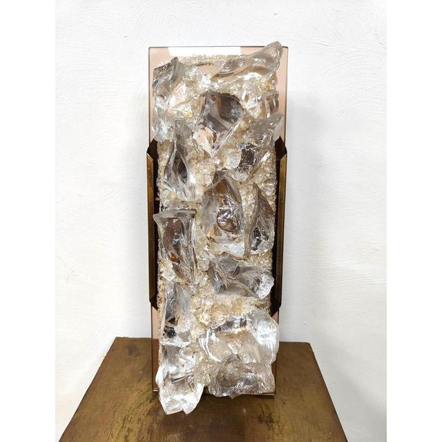 1970s Vintage Transparent Glass Wall Lamp attributed to Cosack Leuchten, 1970s For Sale - Image 5 of 9