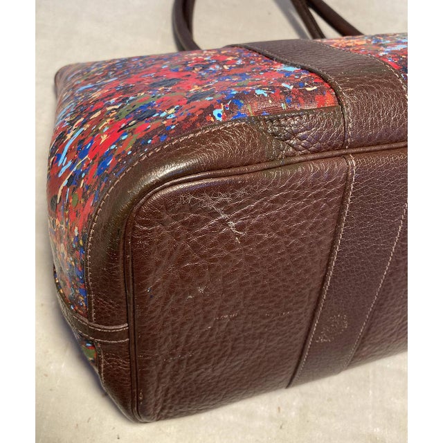 Contemporary Hermes Pointillism Hand Painted Garden Party 35 Tote For Sale - Image 3 of 12