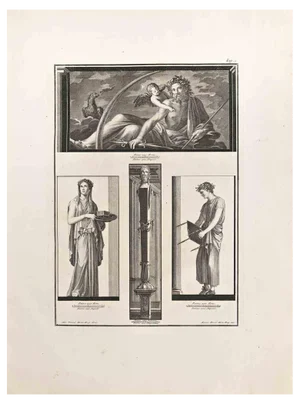 Niccolò Vanni, Ancient Roman Frescoes, Etching, 18th Century