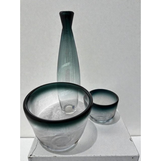 Gold Vintage Swedish Tona Series Glass Set by Bengt Orup for Johansfors, 1957, Set of 3 For Sale - Image 8 of 11