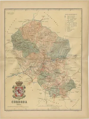 Map of A Cartographic Journey Through Andalusias Heartland in Spain, 1901