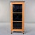 Tall Art Deco inspired cabinet glass front door in light colored wood and ebonised trim. Internal shelves, hand crafted to...