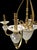 Vintage Lenox Porcelain Brass Large 6 Light Traditional Chandelier For Sale - Image 10 of 14