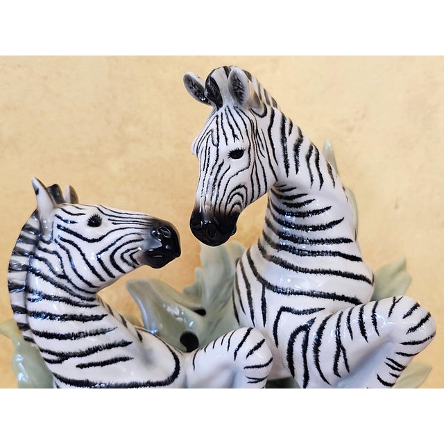 Franz Collection Jungle Beauties Safari Zebra Sculptural Porcelain Vase Fz00379 For Sale - Image 10 of 18