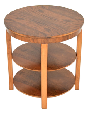 Art Deco Walnut Occasional Table, 1930s