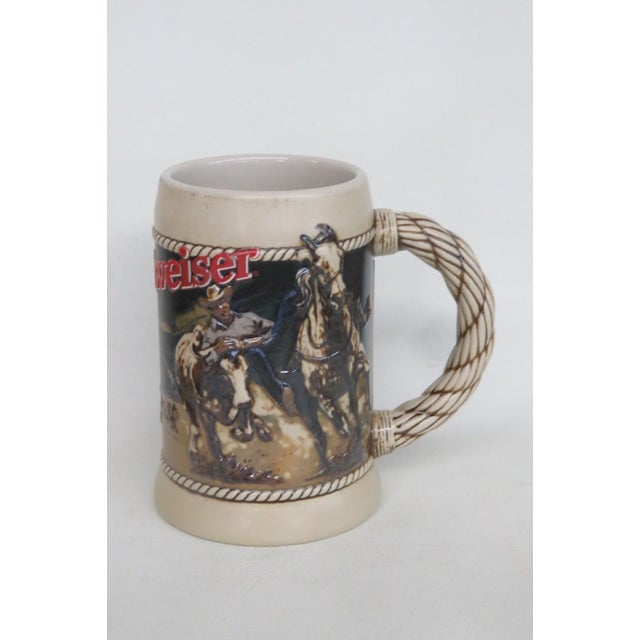 Budweiser Rodeo Stein 1992 Anheuser Busch Ceramarte Ceramic W Original Box 4866b For Sale - Image 9 of 16