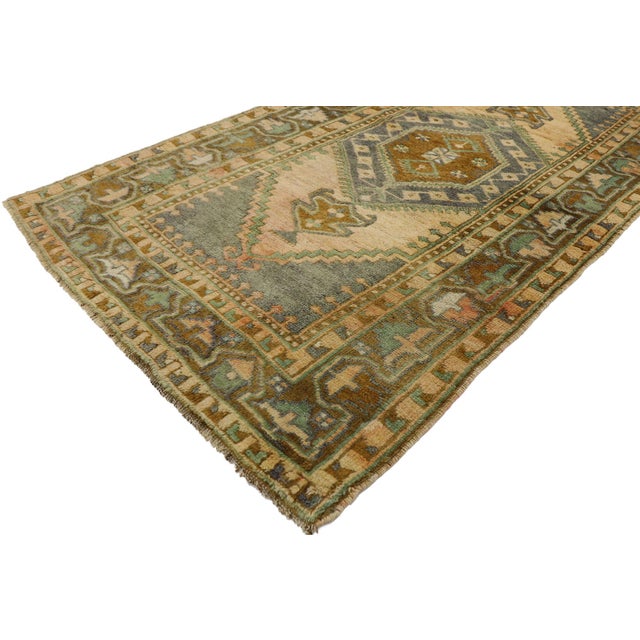 Mid-Century Modern Vintage Turkish Oushak Rug, 03'05 X 06'03 For Sale - Image 3 of 9