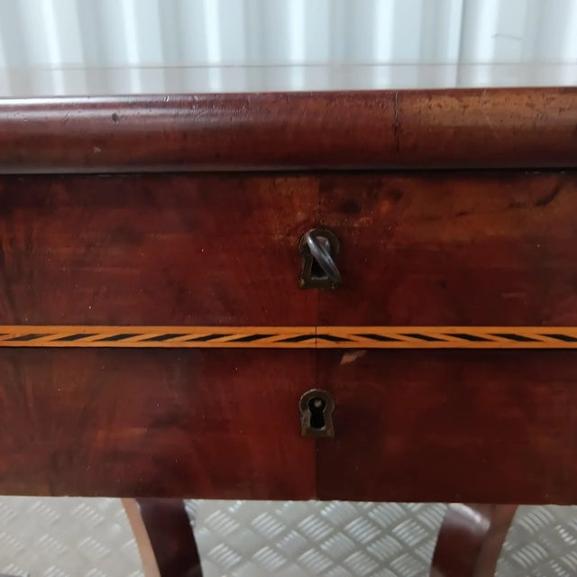 Wood Antique English Sewing Table, 1850 For Sale - Image 7 of 9