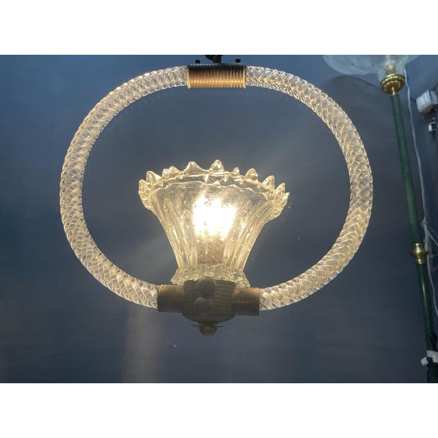 Murano Glass Pendant from Barovier, 1940s For Sale - Image 6 of 14