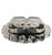 Smoked Glass Squsre Ashtray With Scallops Bubbles UniqueTrinket Dish Catchall For Sale - Image 10 of 12