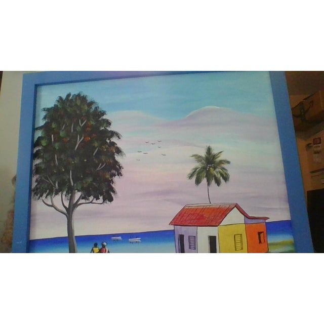 Headley Thompson Jamaica West Indies 2005 Ocean Scene With Hut For Sale - Image 9 of 9