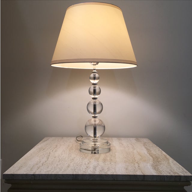 Restoration Hardware Crystal Ball Lamp Chairish
