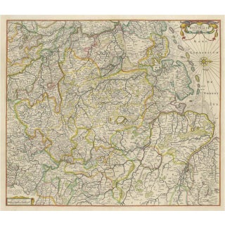 Antique Map of Westphalia For Sale
