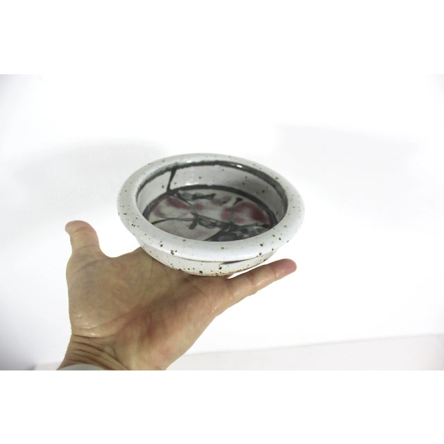 1980s Vintage Signed Eva Mlcak Studio Pottery Dish Candle Holder Bottle Coster Nut Bowl For Sale - Image 5 of 9