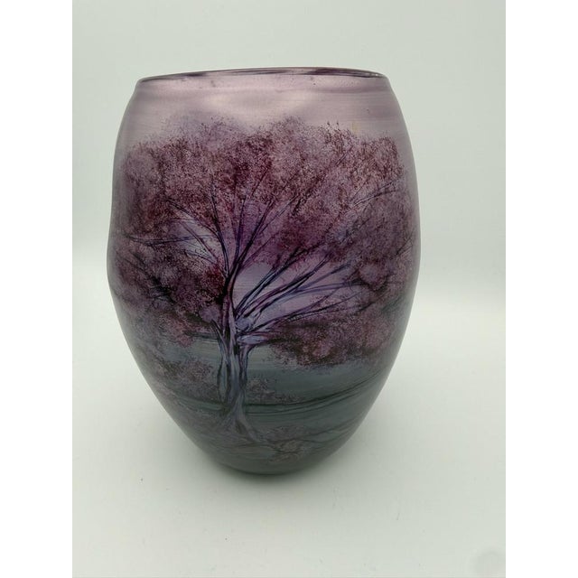 Hand-Painted Studio Glass Vase by Hans Jürgen Richartz, 1980s For Sale - Image 6 of 15