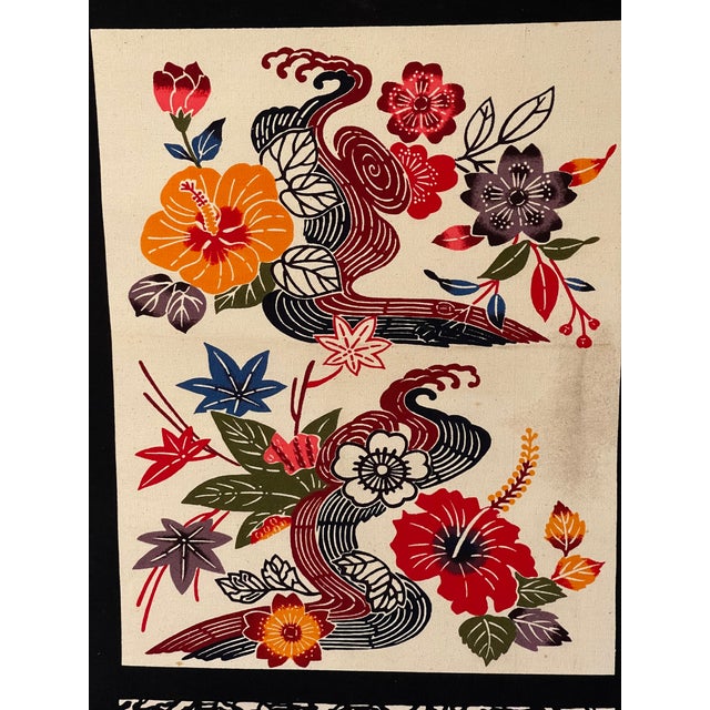 Folk Art Vintage Textile Art Folk Art Style For Sale - Image 3 of 3