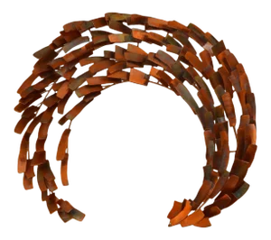 Curtis Jere Large Brutalist Copper Metal Spiral Wall Hanging Art Windmill Style